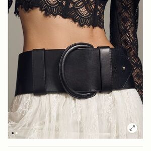 Anthropology Round Buckle Thick Waist Belt